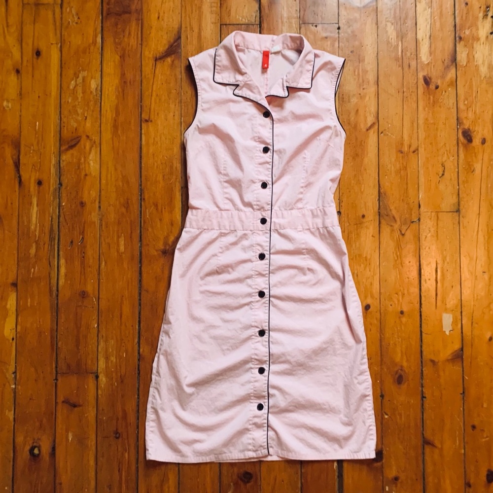 Candy Pink w/ Black Piping 50s 60s inspired Dress